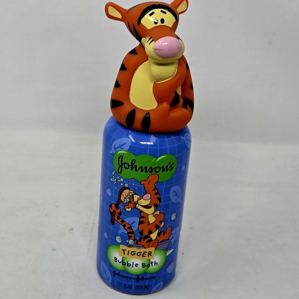 VINTAGE Johnson's Tigger Bath Bubbles Character Container 2000 Bath 11 oz SEALED